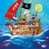 Postkarte Piratenschiff